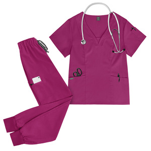 High Quality Joggers Set Nurse Uniforms Hospital Scrubs Comfortable Casual Style Unisex Polyester Rayon Spandex Blend Woven - Product Image 5