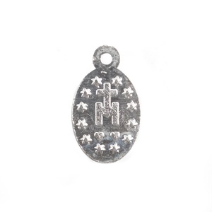 Medaglia Cattolica della Vergine Maria 15x9mm Piccola Ovale in Lega per Rosario - Product Image 2