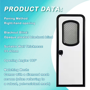 JDA, superventas, puerta americana de <span class=keywords><strong>caravana</strong></span>, puerta de coche modificada fija con persianas plisadas, <span class=keywords><strong>ventana</strong></span> acrílica - Product Image 3