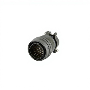Prise mâle <span class=keywords><strong>a</strong></span>érospatiale MS3116F18-32P, 32 broches, terminaison à <span class=keywords><strong>souder</strong></span> en <span class=keywords><strong>cuivre</strong></span>, série MIL-DTL-26482 I, verrouillage à baïonnette, étanche IP67, en aluminium - Product Image 1