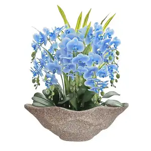 Natural Stone Creative Hand-made Sea-shell Boat Shape Fiberglass Flower Orchid Pots