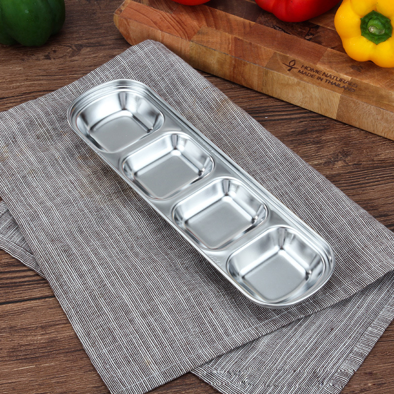 Dishes & Plates 1PC Sauce Dish Stainless Steel Soy Tomato Salt Vinegar