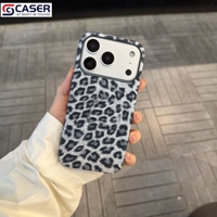 Coque de téléphone ultra-fine de style coréen de haute qualité à motif léopard brillant pour iPhone 18 Pro Max/18 PM - Série 12