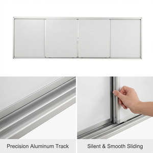 Tableaux blancs tendance : <span class=keywords><strong>Grand</strong></span> <span class=keywords><strong>tableau</strong></span> <span class=keywords><strong>blanc</strong></span> <span class=keywords><strong>magnétique</strong></span> pour salle de classe, <span class=keywords><strong>tableau</strong></span> scolaire coulissant avec support, <span class=keywords><strong>tableau</strong></span> <span class=keywords><strong>blanc</strong></span> pour marqueurs - Product Image 4