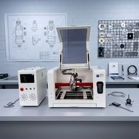 Taller de Joyería DIY: Cortadora Láser de Fibra CNC 4040 de 800W con Posicionamiento Repetitivo de ±0.03mm, Mesa para Cuchillas Metálicas y Soporte para Placas