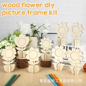 Wooden Flower Craft <b>Kit</b> For Kids <b>DIY</b> Painting 3D Educational Parent Child Creative Decoration 4-6Y - Product Image 4