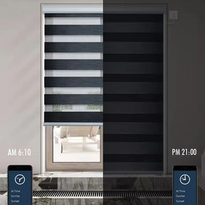 SAMADHI Customized Smart Motorized Home Compatible Window Covering Roller Blinds Zebra <b>Shades</b> for Room - Product Image 1