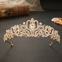 Vente chaude : Diadème en strass pour femme, couronne de mariée en cristal, coiffe de mariage argentée, vente en gros
