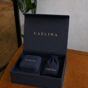 Magnetic Jewelry Box Set With Velvet <b>Case</b> And Drawstring Pouch Elegant Rectangle Packaging For Jewellery Storage - Product Image 2