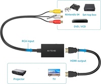 Adaptateur Audio Composite CVBS/Vidéo Support 1080P/720P pour Projecteur HDTV PS2/3 N64 Wii STB Blue-Ray RCA vers HD Convertisseur AV2HDMI