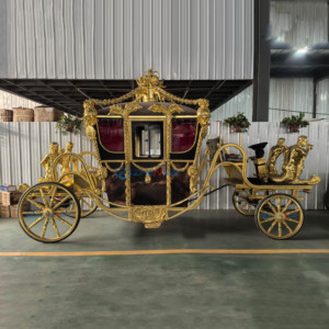 Calèche royale électrique à 4 roues en acier, personnalisée et romantique, pour mariages et visites touristiques - Product Image 6