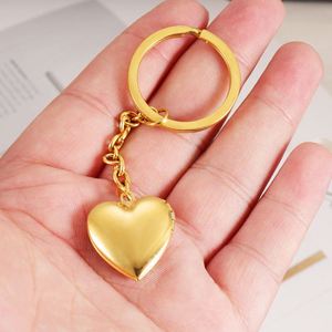 Caja de Acero Inoxidable Personalizada y Sencilla para Parejas, Caja de Regalo para Mejores Amigos, Colgante de Corazón con Espacio para Foto y Llavero - Product Image 1
