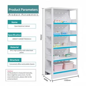 Étagères de <span class=keywords><strong>pharmacie</strong></span> de médecine durables en métal <span class=keywords><strong>armoire</strong></span> à <span class=keywords><strong>pharmacie</strong></span> ouverte pour l'hôpital, service de consultation externe, clinique, site expérimental - Product Image 4