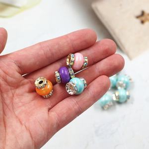 Nouvelle annonce grand trou strass acrylique entretoise perles breloques décoratives colorées pour la fabrication de bijoux bracelet à bricoler soi-même collier artisanat - Product Image 5