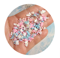 500g saupoudrer Slime mélangé cristal diamants arc-en-ciel coeur polymère tranches argile arrose pour l'artisanat faisant bricolage Slime remplissage