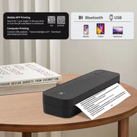 Printer Foto Mini Portabel All-in-One Thermal Nirkabel USB A4 Berkualitas Tinggi 203DPI