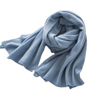 Écharpe en tricot mélangé de cachemire en gros écharpe enveloppante unisexe couleur unie hiver chaud châle tricoté Erdos haut de gamme personnalisé