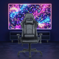 Fauteuil de jeu de patron en métal Stuhl avec fonction de massage pour bureau et bureau de jeu d'ordinateur