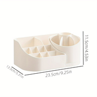 Cosmétiques boîte de rangement commode bureau grande capacité porte-stylo rotatif maquillage brosse ombre à paupières rouge à lèvres support dossier en plastique
