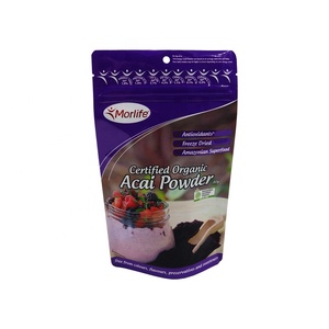 Sachet Doypack économique imprimé vide de 150g en Mylar pour poudre de protéines de lactosérum, sachet à fermeture éclair pour poudre d'açaï biologique - Product Image 3