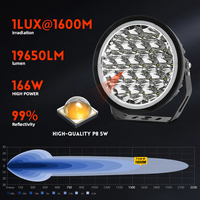Feux de route LED auxiliaires pour camion, faisceau combiné, 12V 24V, portée 2000m, 9 pouces, pour voiture tout-terrain 4x4