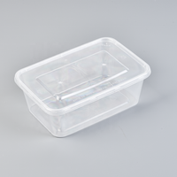 Conteneur alimentaire transparent écologique de 750 ml pour repas à emporter, boîte d'emballage alimentaire en plastique PP pour restaurant