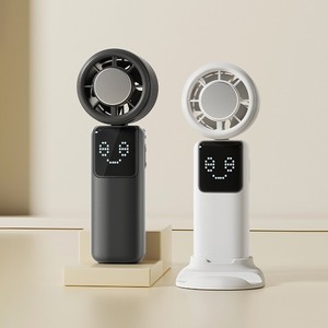 Ventilateur portable mini IA à affichage numérique, moteur sans balais, pliable, à suspendre au cou, 4000 mAh, refroidissement par glace, modèle AFY - Product Image 3