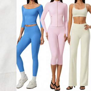 <b>Women</b> Yoga Set High Waisted <b>Leggings</b> Sports Bra 2 Piece Activewear Spandex Front Breathable Seamless Quick Dry Stretch <b>for</b> Gym - Product Image 1
