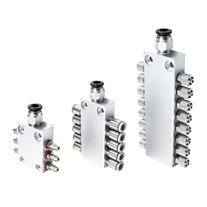 Bloc de collecteur pneumatique en alliage d'aluminium de qualité industrielle pour l'automatisation des robots de moulage par injection - Product Image 1