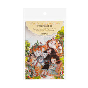 20 Stickers Per Pack Aya's Pals Series Cartoon Pet Theme Handbook Decoration Stickers - Product Image 5