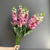S-0027 Grosir Bunga Buatan Tangan Terbaru 78CM Bunga Sutra Buatan Besar Warna Putih Ungu Violet Pink Hyacinth