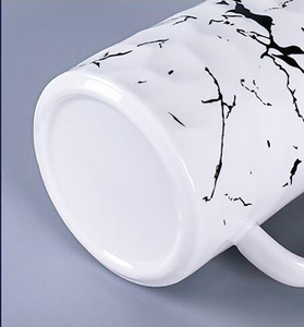 Tasse Simple et marbrée, noire, blanche, en céramique, pour couple, LOGO, cadeau de vacances, personnalisé, 20 pièces - Product Image 5