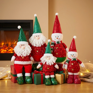 Santa Claus Plush Ornament Nordic <b>Christmas</b> <b>Elf</b> with Hat for Holiday Home <b>Decor</b> - Product Image 3