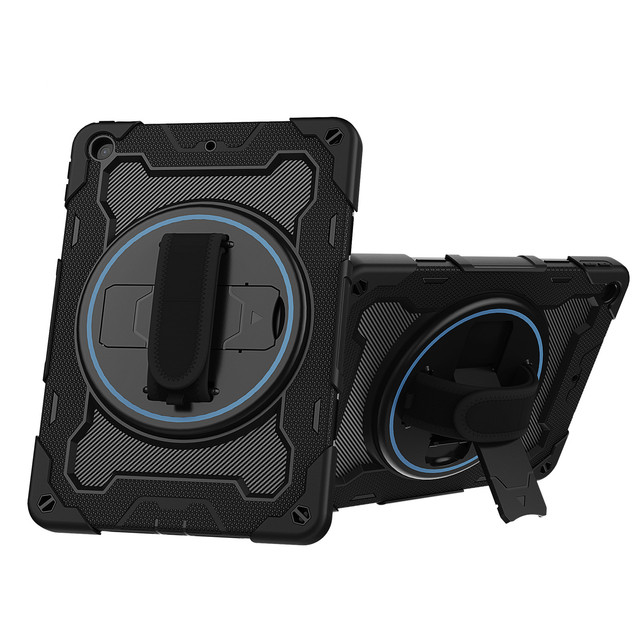 For iPad 10.2inch 7th 8th 9th Gen Rugged Protective Case With Kickstand Built-in Screen Protector Heavy Duty Rotation Cover
