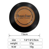 Poudre compacte 4D super soyeuse longue tenue, contrôle du sébum, correcteur et fond de teint