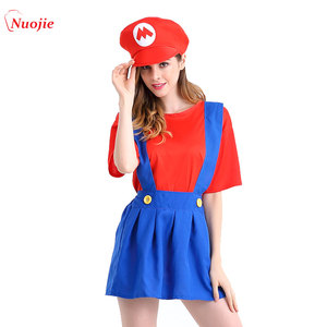 Offre Spéciale Enfants Drôle Cosplay Costume Adulte Super <span class=keywords><strong>Mario</strong></span> <span class=keywords><strong>Luigi</strong></span> Frères Plombier Fantaisie Robe Vêtements de Performance// - Product Image 3