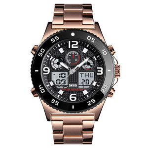 Nuevo Reloj de Cuarzo SKMEI 1538 de 2019, <span class=keywords><strong>Relojes</strong></span> Analógicos Digitales de Acero Inoxidable para Hombre - Product Image 1