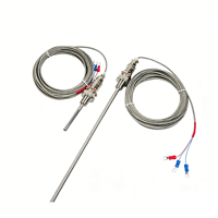 Capteur de température thermistance à fiche aviation Pt100 WZP-270 OEM en acier inoxydable IP67 avec port série