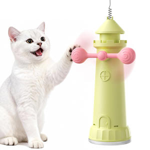 Juguete Giratorio <span class=keywords><strong>de</strong></span> Plástico para Gatos con Ventosa, Diseño <span class=keywords><strong>de</strong></span> <span class=keywords><strong>Faro</strong></span>, Venta al por Mayor - Product Image 1