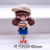 Nouveaux moules en résine pour figurines de filles de grande taille, breloques en résine plates et brillantes DIY kawaii pour la décoration