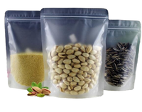 Sachets Doypack Translucides en Matériau MOPP Plaqué Aluminium, à Fond Plat, Recyclables, avec Fermeture Zip, pour Sucre, Noix, Graines et Aliments