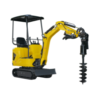 Mini-excavatrice durable avec cylindre monté sur le dessus et moteur à deux vitesses dissimulé pour travaux de construction, compatible ODM et OEM