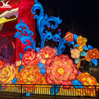 Festival chinois de la mi automne décoration extérieure LED lanterne chinoise vive lumières lanterne électrique chinoise fleur de Lotus à vendre
