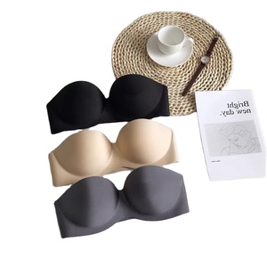 Soutien-gorge invisible sans armatures Bandeau sans couture pour femme, bonnets <span class=keywords><strong>E</strong></span>, soutien-gorge push up sans bretelles grande <span class=keywords><strong>taille</strong></span> pour femme - Product Image 1