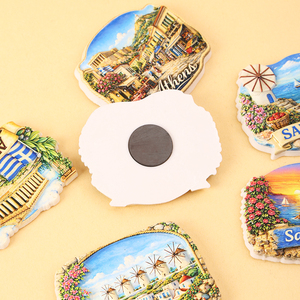 Aimants de réfrigérateur 3D personnalisés, souvenirs de <span class=keywords><strong>voyage</strong></span> des îles <span class=keywords><strong>grecques</strong></span> orthodoxes, Athènes, Santorin, Mykonos, décoration de la maison - Product Image 3