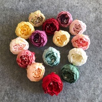 Tête de fleur de pivoine de 9 cm avec toucher naturel pour l'arrangement floral artificiel, décoration romantique pour mariage et maison
