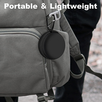 Sac de rangement rond en EVA imperméable avec logo personnalisé, fermeture éclair, étui de voyage pour écouteurs, câble USB, disque dur, organisateur de câbles de données