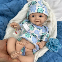 Boneka Bayi Reborn untuk Anak Perempuan/Laki-laki 43cm Vivienne Silikon Lembut Dilukis Tangan Dapat Dicuci Mainan Kenyamanan Anak