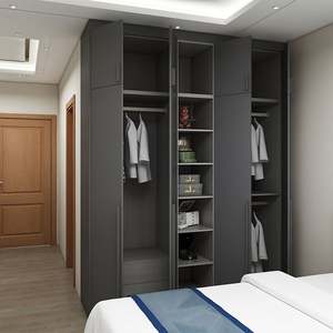 Armoire murale moderne en HDF, design en panneaux de particules mélaminés, ensemble de chambre à coucher en MDF avec une nouvelle armoire moderne personnalisée pour la maison - Product Image 5