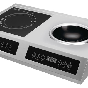 เตาแม่เหล็กไฟฟ้าแบบสองหัวเตา 3500W+3500W กันน้ำ สำหรับวางบนโต๊ะ ใช้ในครัว ให้พลังงานสูง ให้ความร้อนแรง - Product Image 1